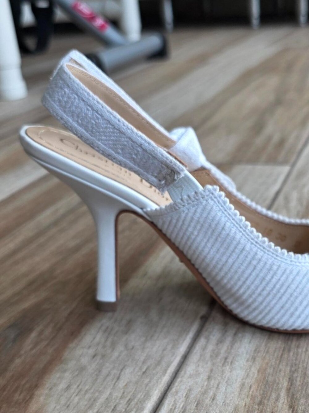 Dior J’Adior Slingback Pumps White Embroidered Cottom Slingback Eur. 36 D - Picture 9 of 15